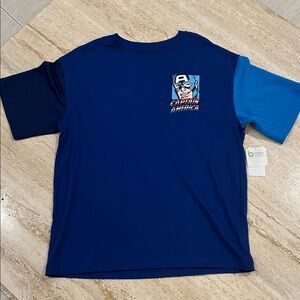 NEW 🆕 Captain America Kids Blue T-Shirt 14/16 years NWT